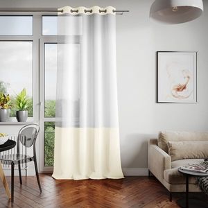 AmeliaHome Záclona Irvette Eyelets krémová, 140 x 250 cm obraz