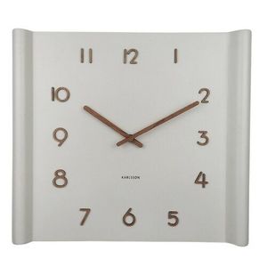 Karlsson 5960WH designové nástěnné hodiny 32 x 36 cm obraz