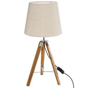 DekorStyle Stolní lampa RUNO béžová obraz