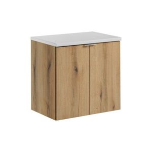 Comad Závěsná skříňka Nova Oak II s deskou 60 cm dub evoke/bílá obraz