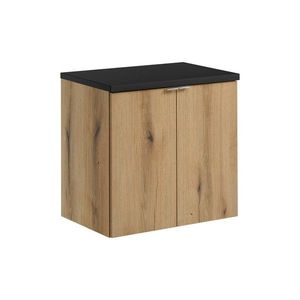 Comad Závěsná skříňka Nova Oak II s deskou 60 cm dub evoke/černá obraz