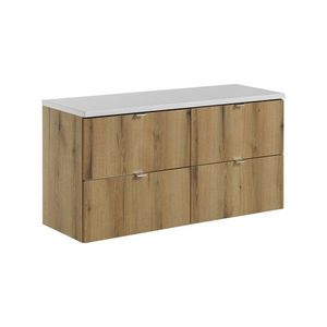 Comad Závěsná skříňka Nova Oak s deskou 120 cm dub coast evoke/bílá obraz