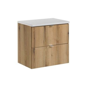 Comad Závěsná skříňka Nova Oak s deskou 60 cm dub evoke/bílá obraz