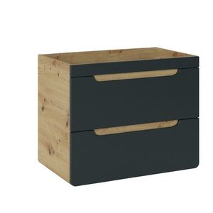 Comad Závěsná skříňka pod umyvadlo Aruba 8202 s deskou 70 cm dub craft zlatý/vesmírně šedá mat obraz