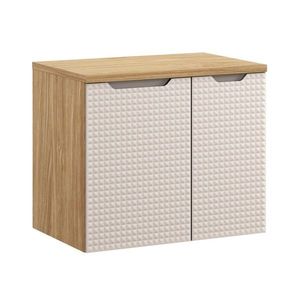 Comad Závěsná skříňka pod umyvadlo Luxor Beige s deskou 70 cm béžová/dub olejovaný obraz