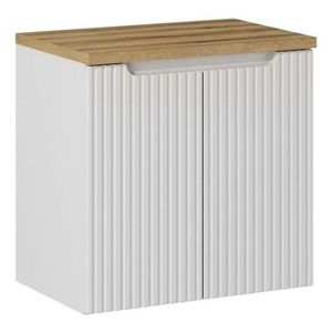 Comad Závěsná skříňka pod umyvadlo Nova White II s deskou 60 cm bílá/dub evoke obraz