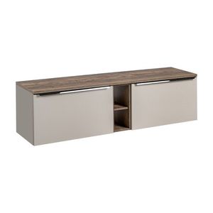 Comad Závěsná skříňka pod umyvadlo SantaFe s deskou 180 cm taupe/dub santa fe vintage obraz