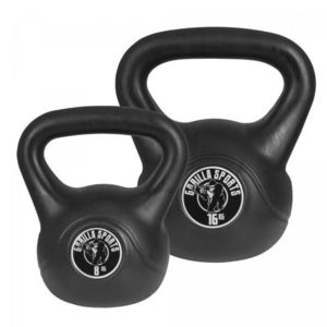 Gorilla Sports Sada kettlebell činek, plast, 8 + 16 kg obraz