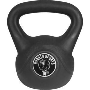 Gorilla Sports Kettlebell činka, plast, černá, 20 kg obraz