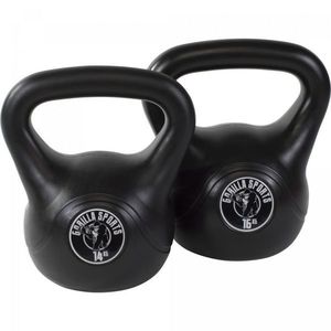 Gorilla Sports Sada kettlebell činka plast, 14 kg, 16 kg obraz