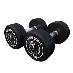 Gorilla Sports Kulaté jednoruční činky, gumové, 2 x 7, 5 kg obraz