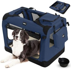 Leopet Přepravní box pro psy XL, 81, 3 x 58 x 58 cm, modrý obraz