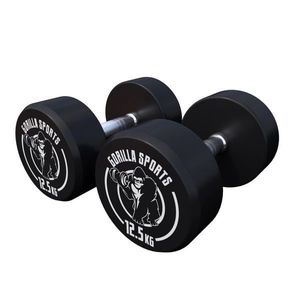 Gorilla Sports Kulaté činky, gumové, 2 x 12, 5 kg obraz