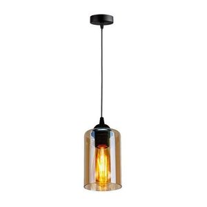 Candellux Černo-hnědý závěsný lustr Bistro pro žárovku E27 31-00569 obraz