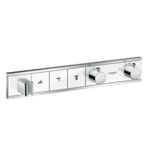 HANSGROHE RainSelect Termostatická sprchová baterie pod omítku, pro 3 výstupy, bílá/chrom 15356400 obraz