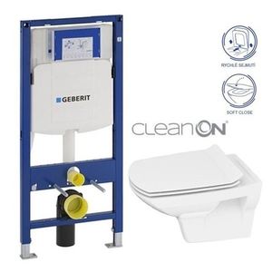 GEBERIT Duofix bez tlačítka + WC CERSANIT CLEANON CARINA + SEDÁTKO 111.300.00.5 CA3 obraz