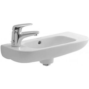 DURAVIT D-Code Umývátko 50x22 cm, s přepadem, s otvorem pro baterii vlevo, bílá 07065000092 obraz