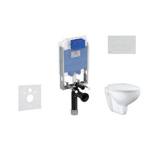 IDEAL STANDARD ProSys Set předstěnové instalace, klozetu a sedátka Bau Ceramic, tlačítka Oleas M2, Rimless, SoftClose, chrom mat ProSys80M SP134 obraz