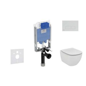 IDEAL STANDARD ProSys Set předstěnové instalace, klozetu a sedátka Tesi, tlačítka Oleas M2, Aquablade, SoftClose, chrom mat ProSys80M SP74 obraz