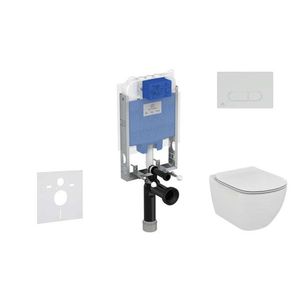 IDEAL STANDARD ProSys Set předstěnové instalace, klozetu a sedátka Tesi, tlačítka Oleas M1, Aquablade, SoftClose, chrom mat ProSys80M SP77 obraz