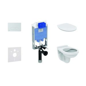 IDEAL STANDARD ProSys Set předstěnové instalace, klozet Alpha se sedátkem, tlačítko Oleas M1, SoftClose, chrom mat ProSys80M SP113 obraz