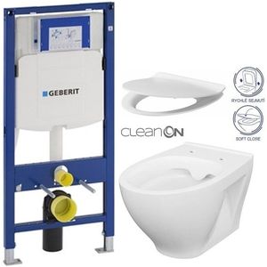 GEBERIT Duofix bez tlačítka + WC CERSANIT CLEANON MODUO + SEDÁTKO 111.300.00.5 MO1 obraz