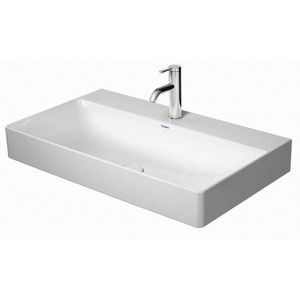 DURAVIT DuraSquare Umyvadlo 80x47 cm, bez přepadu, s otvorem pro baterii, DuraCeram, bílá 2353800041 obraz