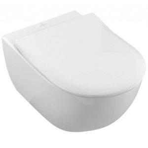 VILLEROY & BOCH Subway 2.0 Závěsné WC se sedátkem SoftClosing, DirectFlush, CeramicPlus, alpská bílá 5614R2R1 obraz