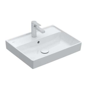 VILLEROY & BOCH Collaro Umyvadlo 55x44 cm, s přepadem, otvor pro baterii, alpská bílá 4A335501 obraz