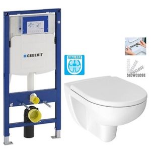 GEBERIT Duofix bez tlačítka + WC JIKA LYRA PLUS RIMLESS + SEDÁTKO DURAPLAST SLOWCLOSE 111.300.00.5 LY2 obraz