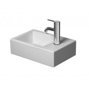 DURAVIT Vero Air Umývátko 38x25 cm, bez přepadu, otvor pro baterii vpravo, bílá 0724380000 obraz