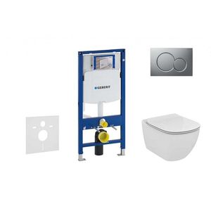 GEBERIT Duofix Set předstěnové instalace, klozetu a sedátka Ideal Standard Tesi, tlačítka Sigma01, Aquablade, SoftClose, matný chrom 111.300.00.5 NU3 obraz