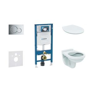 GEBERIT Duofix Set předstěnové instalace, klozet Alpha se sedátkem, tlačítko Sigma01, lesklý chrom 111.300.00.5 ND2 obraz