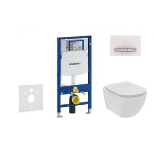 GEBERIT Duofix Set předstěnové instalace, klozetu a sedátka Ideal Standard Tesi, tlačítka Sigma50, Rimless, SoftClose, alpská bílá 111.300.00.5 NE8 obraz