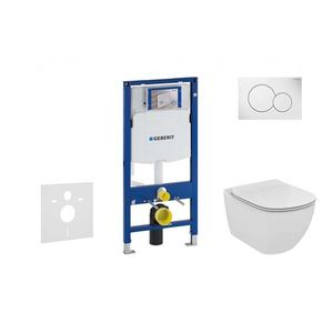 GEBERIT Duofix Set předstěnové instalace, klozetu a sedátka Ideal Standard Tesi, tlačítka Sigma01, Aquablade, SoftClose, alpská bílá 111.300.00.5 NU1 obraz