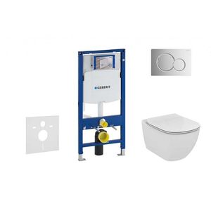 GEBERIT Duofix Set předstěnové instalace, klozetu a sedátka Ideal Standard Tesi, tlačítka Sigma01, Aquablade, SoftClose, lesklý chrom 111.300.00.5 NU2 obraz