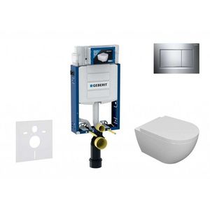 GEBERIT Kombifix Set předstěnové instalace, klozetu Oudee a sedátka softclose, tlačítko Sigma30, chrom SANI15CA1101 obraz