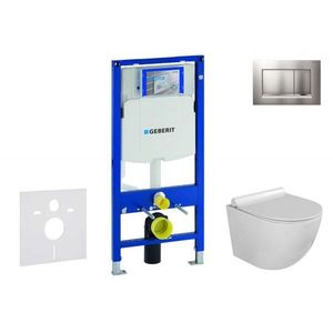 GEBERIT Duofix Set předstěnové instalace, klozetu Gaia a sedátka softclose, tlačítko Sigma30, chrom mat/chrom SANI11CA1116 obraz