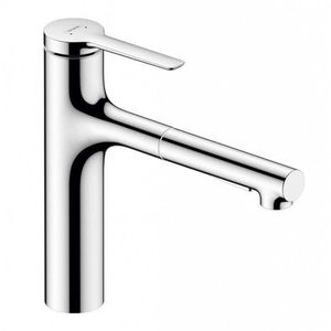 HANSGROHE Zesis M33 Dřezová baterie s výsuvnou sprškou, sBox, chrom 74823000 obraz