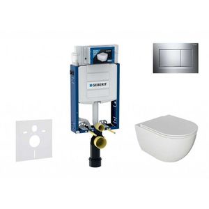 GEBERIT Kombifix Set předstěnové instalace, klozetu Oudee a sedátka softclose, tlačítko Sigma30, chrom SANI15CA1115 obraz