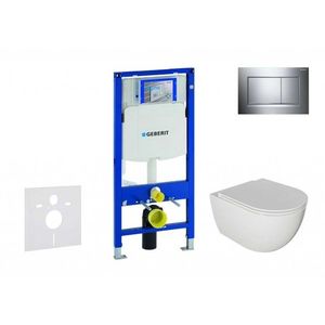 GEBERIT Duofix Set předstěnové instalace, klozetu Oudee a sedátka softclose, tlačítko Sigma30, chrom SANI11CA1121 obraz