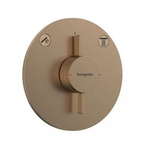 HANSGROHE DuoTurn S Baterie pod omítku, pro 2 spotřebiče, kartáčovaný bronz 75418140 obraz