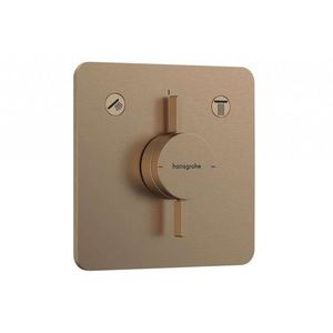 HANSGROHE DuoTurn Q Baterie pod omítku, pro 2 spotřebiče, kartáčovaný bronz 75414140 obraz