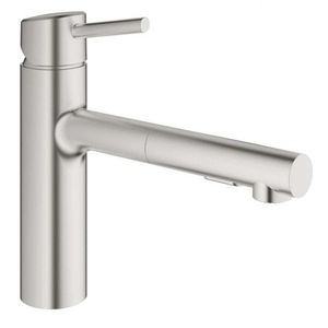 GROHE Concetto Páková dřezová baterie, supersteel 30273DC1 obraz