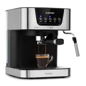 Klarstein Arabica, espresso kávovar, 1050 W, 15 bar, 1, 5 l, dotykový ovládací panel, ušlechtilá ocel obraz