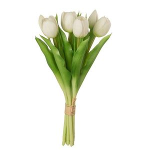 Kytice 7ks bílých realistických tulipánů Tulips - 31cm 32900 obraz