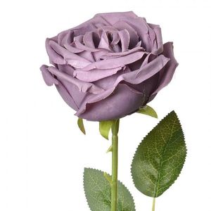 Dekorace umělá květina tmavě fialová růže Rose Purple - 9*9*61 cm 6PL0369PA obraz