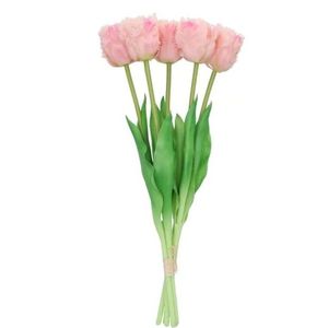 Kytice 5ks růžových realistických tulipánů Tulips Papagayo - 39 cm 613627 obraz