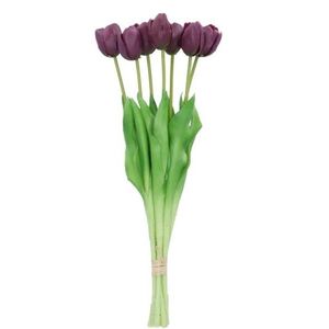 Kytice 7ks fialových realistických tulipánů Tulips - 43cm 613647 obraz