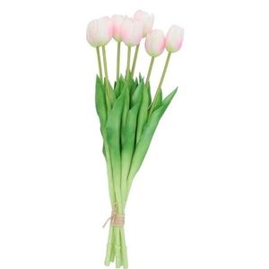 Kytice 7ks růžových realistických tulipánů Tulips - 43cm 613641 obraz